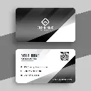 Dark business card with wavy lines  _ Free Vector.webp