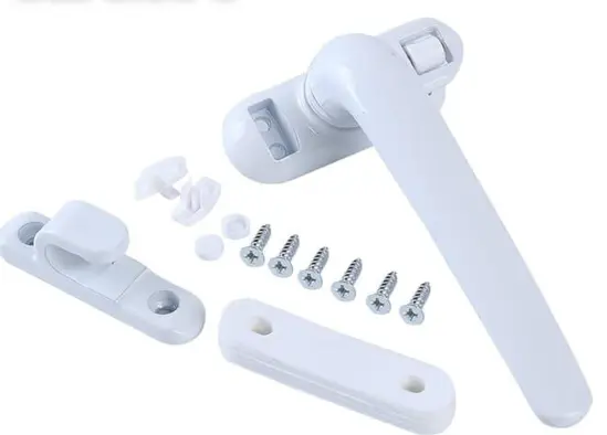 Handle  (Window Handle, White, Aluminium, Left, 10-150-96mm)