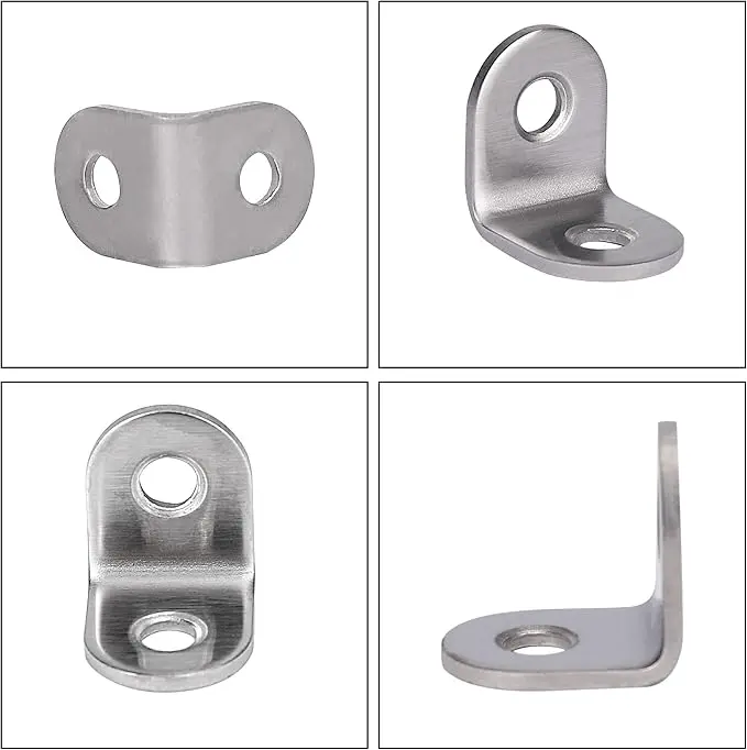 Stainless Steel L-Shaped Corner Brackets (100ps)