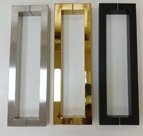 Glass Door Handle (400mm-600mm, Black, H-Square)