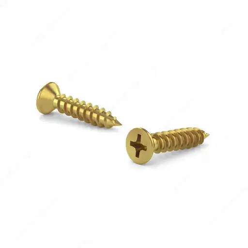  Metal Screw Yellow Zinc-Plated