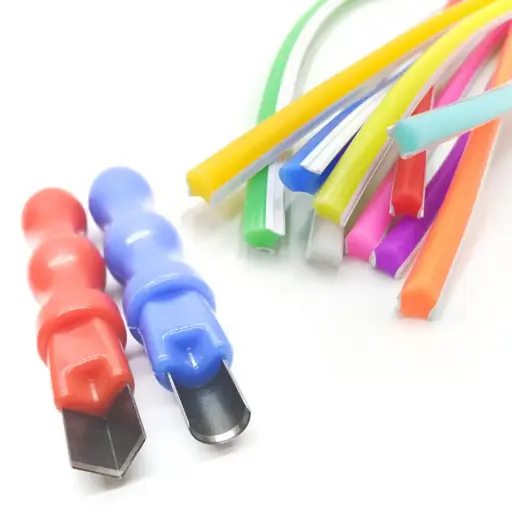 Curved Neon Strip Hand Tool